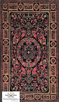 Black Pink and Fawn Contemporary Handmade Chobi (4x6 ft)