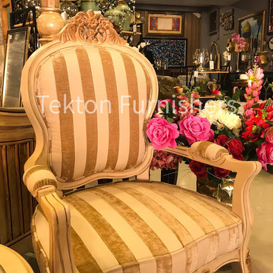 Bedroom chairs set in chalk finish.