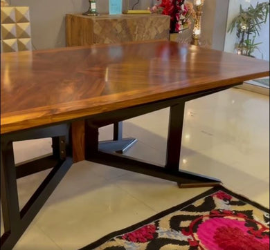 Dinning Table with Metal Base