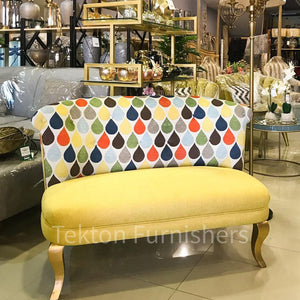 French Settee with Multipurpose upholstered Ottoman