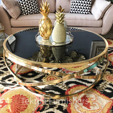 Load image into Gallery viewer, Golden Brass Coffee Table