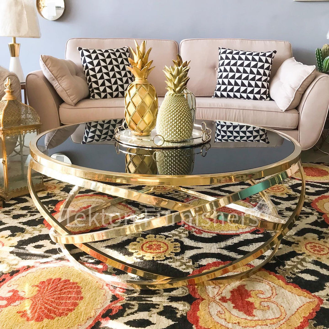 Golden Brass Coffee Table