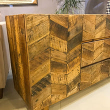 Load image into Gallery viewer, Reclaimed Wood Console with Wooden Legs