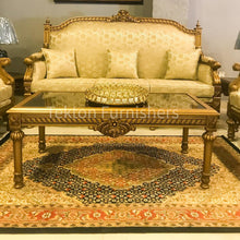 Load image into Gallery viewer, Traditional Hand Carved Solid Wood Sofa and Tables Set