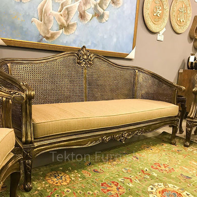 Traditional hand carved Sofa Set in antique polish finish